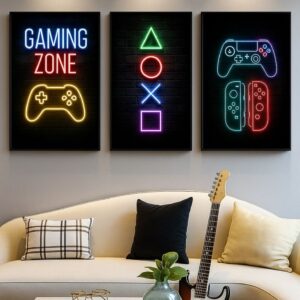 3pcs Gaming Zone Stickytiles Frames Providing Dynamic Design Bold Look Durable Quality