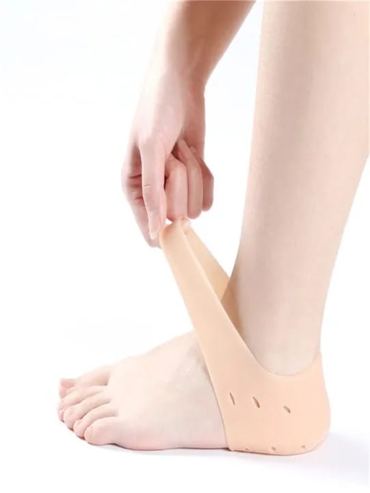 Silicone Gel Heel Pad Socks | Pain Relief & Anti‑Crack | 1 Pair Heel Guards & Protectors for Men & Women - Image 3