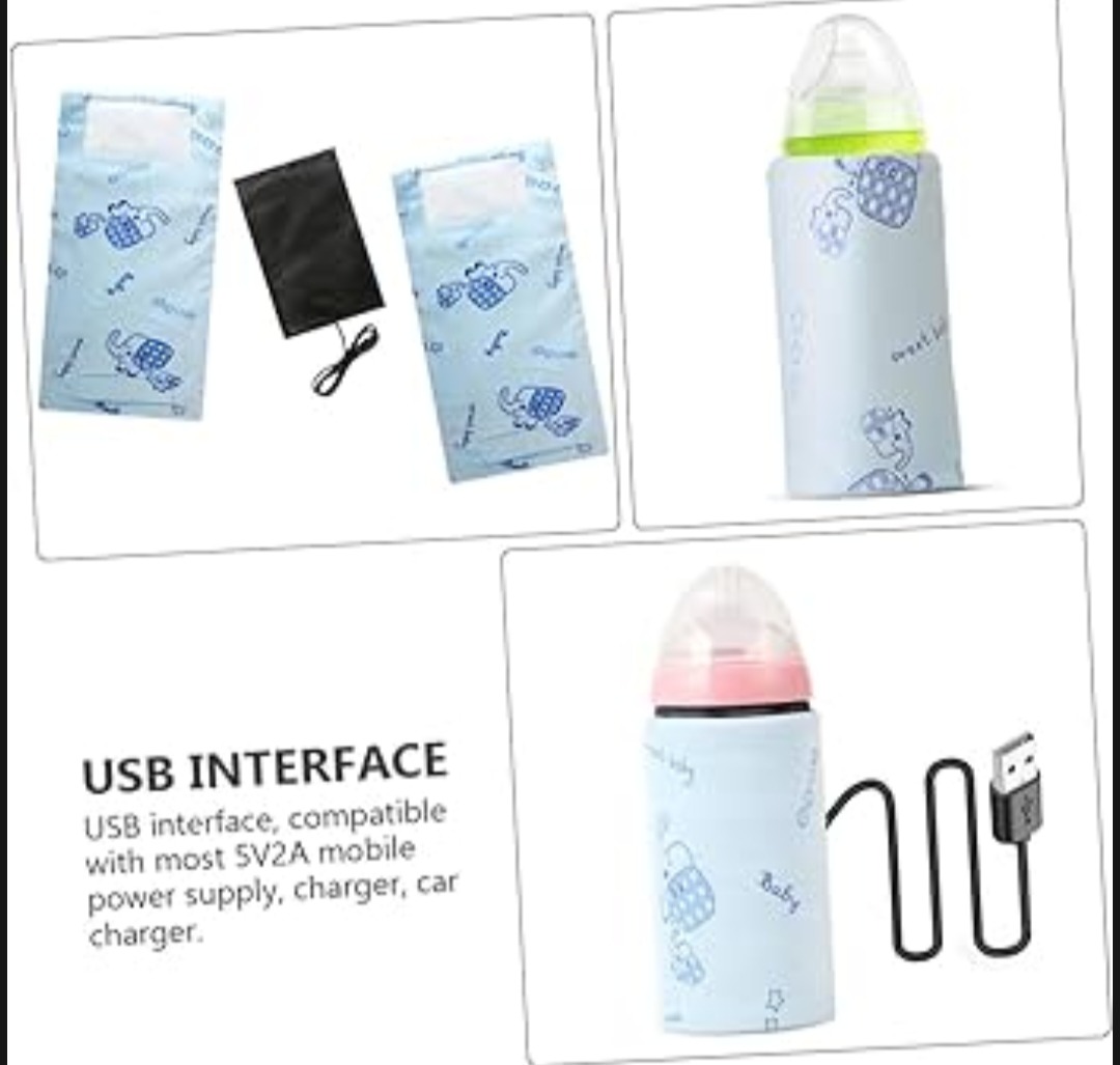 Portable USB Baby Bottle Warmer – Universal Insulated Milk Heater Sleeve for Travel and Home Use (Without Feeder) - Image 2