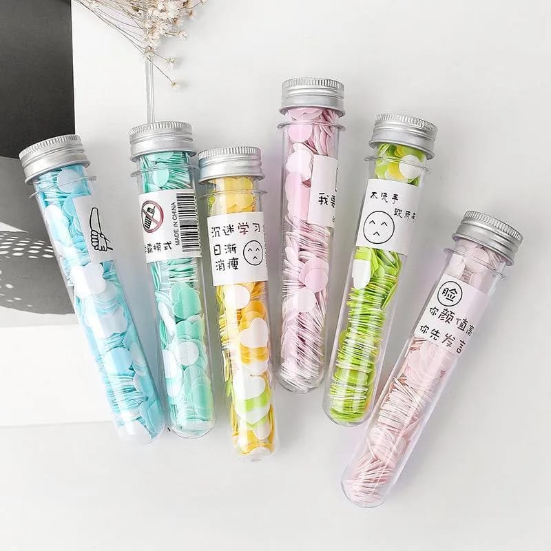 100 Pcs Disposable Flower Paper Soap With Portable Tube Multi Color Travel Sheets For Hand Washing And Outdoor Use Premium Quality (Random Color) - Image 2