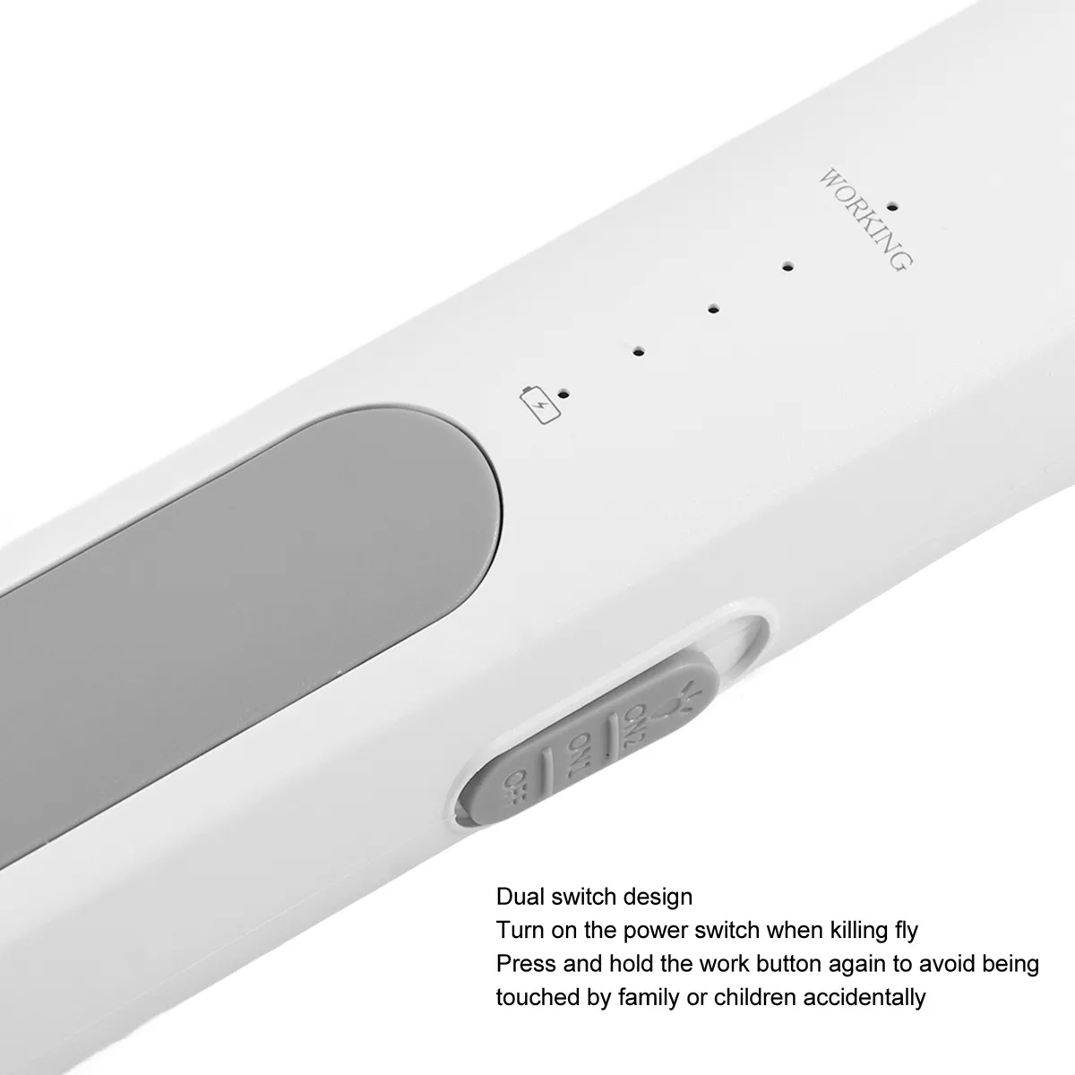 Rechargeable Electric Mosquito Killer Racket 2 In 1 LED Flash Light (Random Color) - Image 5