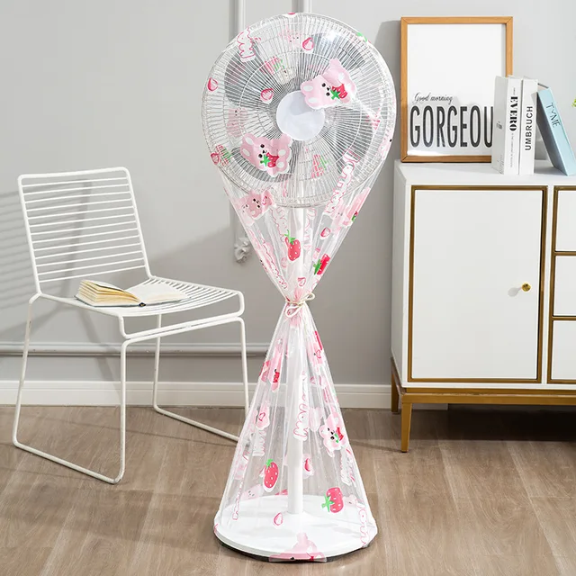 Peva Material Universal Electric Fan Dust Cover Prevent Aging Of Fan Blades Circular Electric Fan Sleeve Electric Fan Cover(random design ) - Image 2
