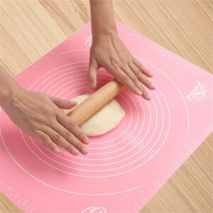 Silicone Baking Roti Mat With Measurements Heat Resistant | Non Stick Flour Rolling Mat | Baking Kneading Dough Pad - Big Size (Random Color)