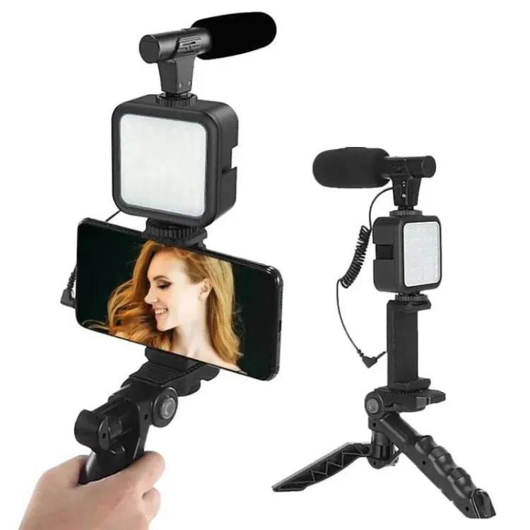 Ay-49 Vlogger Video Making Kits Vlog Microphone Led Fill Light Mini Tripod Mobile Holder with remote Good quality - Image 2