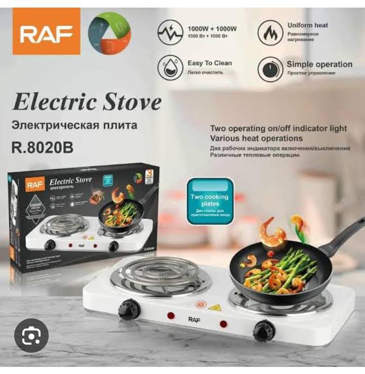Premium Brand RAF New Arrival countertop Coil Hotplate Stove Cooktop Double Flat Burners Electric Hot Plate Double Electric Stove - Image 3