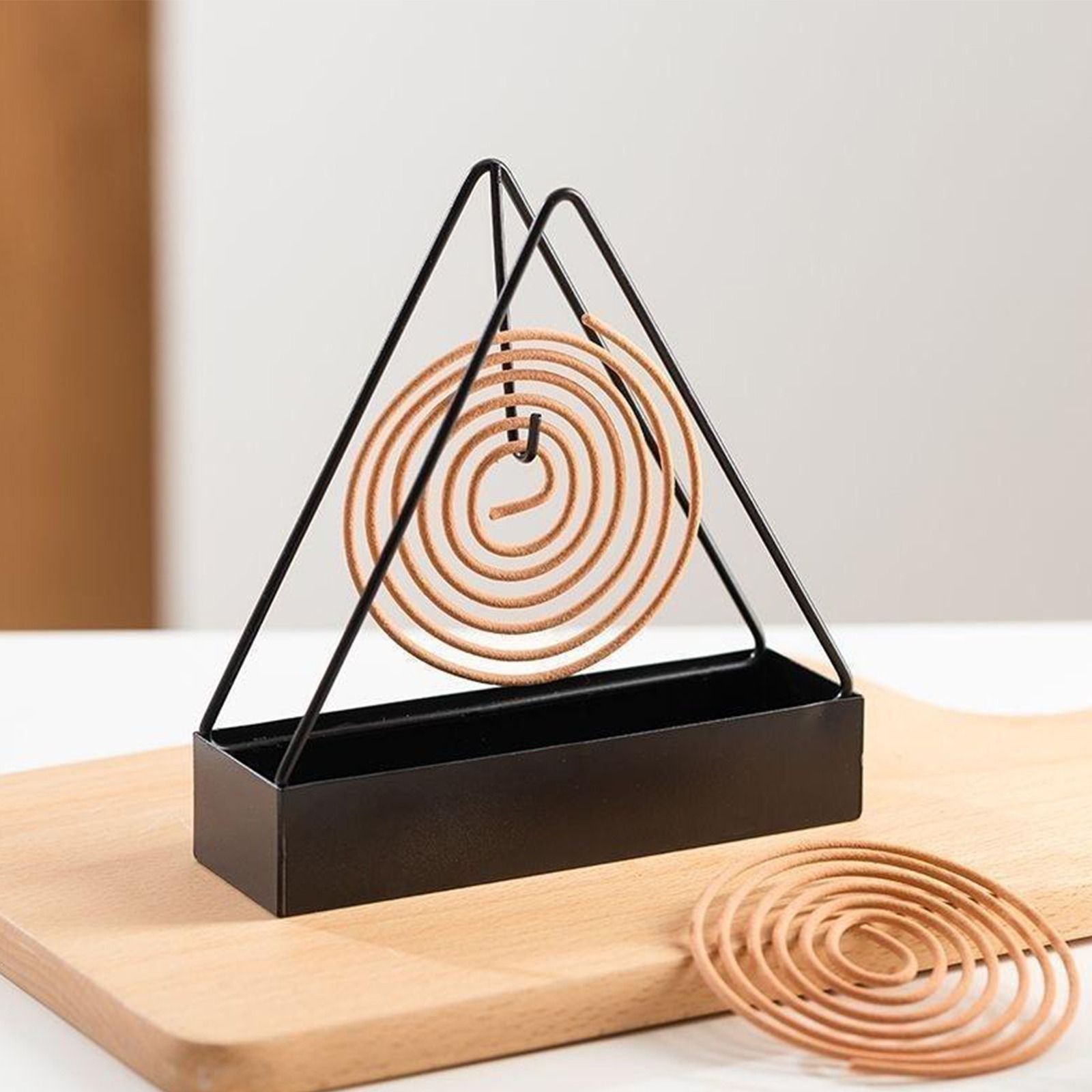 Mosquito Coil Holder Incense Burner Decorative Ornament Craft Triangle (Only black) - Image 3
