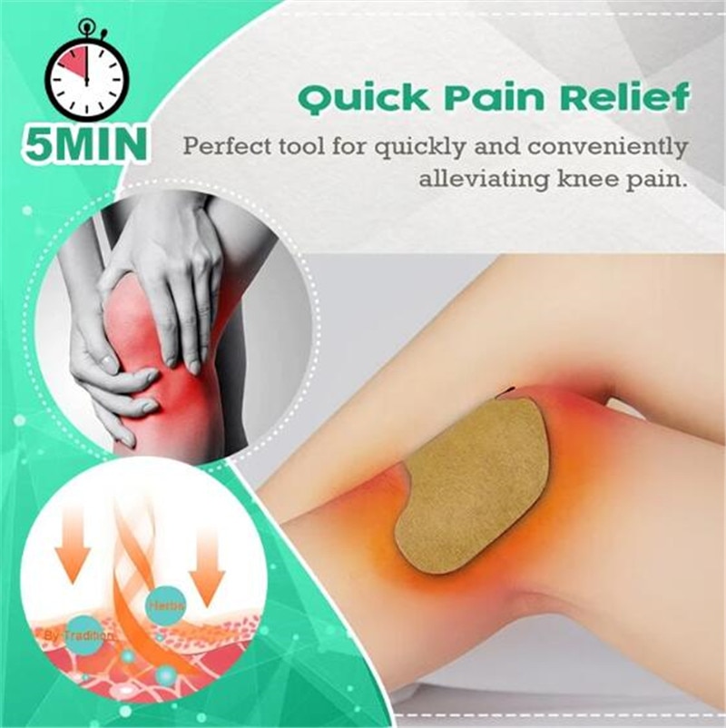 New Knee Plaster Sticker Wormwood Extract Knee Joint Ache Fast Pain Relieving Paster Knee Rheumatoid Arthritis Body Patches( 10 patches) - Image 3