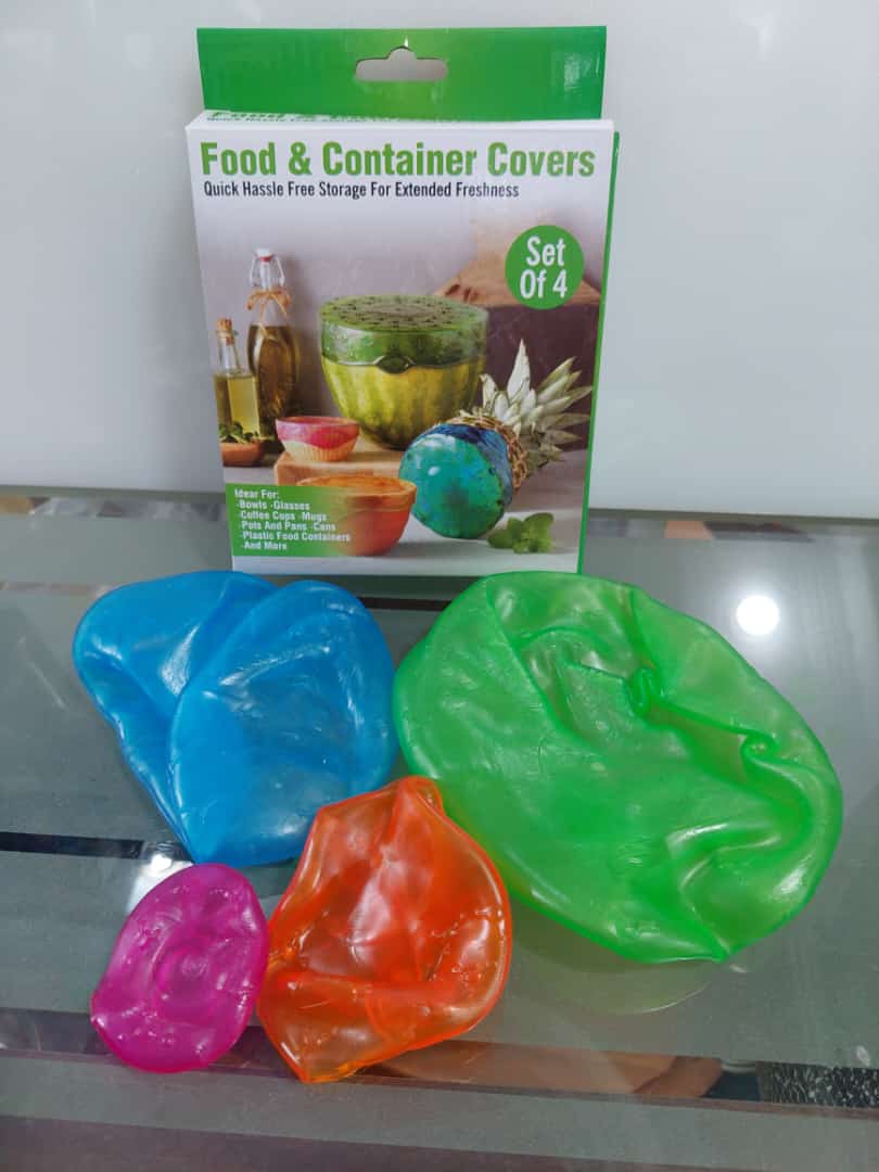 Food Covers Set of 4 Silicone Fresh Keeping Wrap Food Wraps Seal (Random color) - Image 4