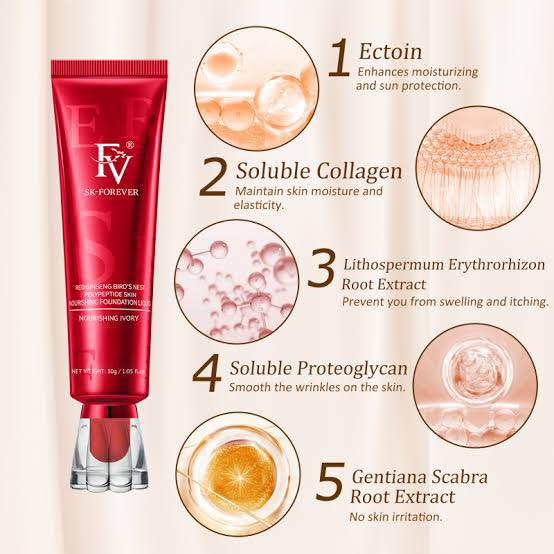 FV Foundation, Oil Absorb Ivory Liquid Foundation | Best Tube Foundation 30g - Image 3