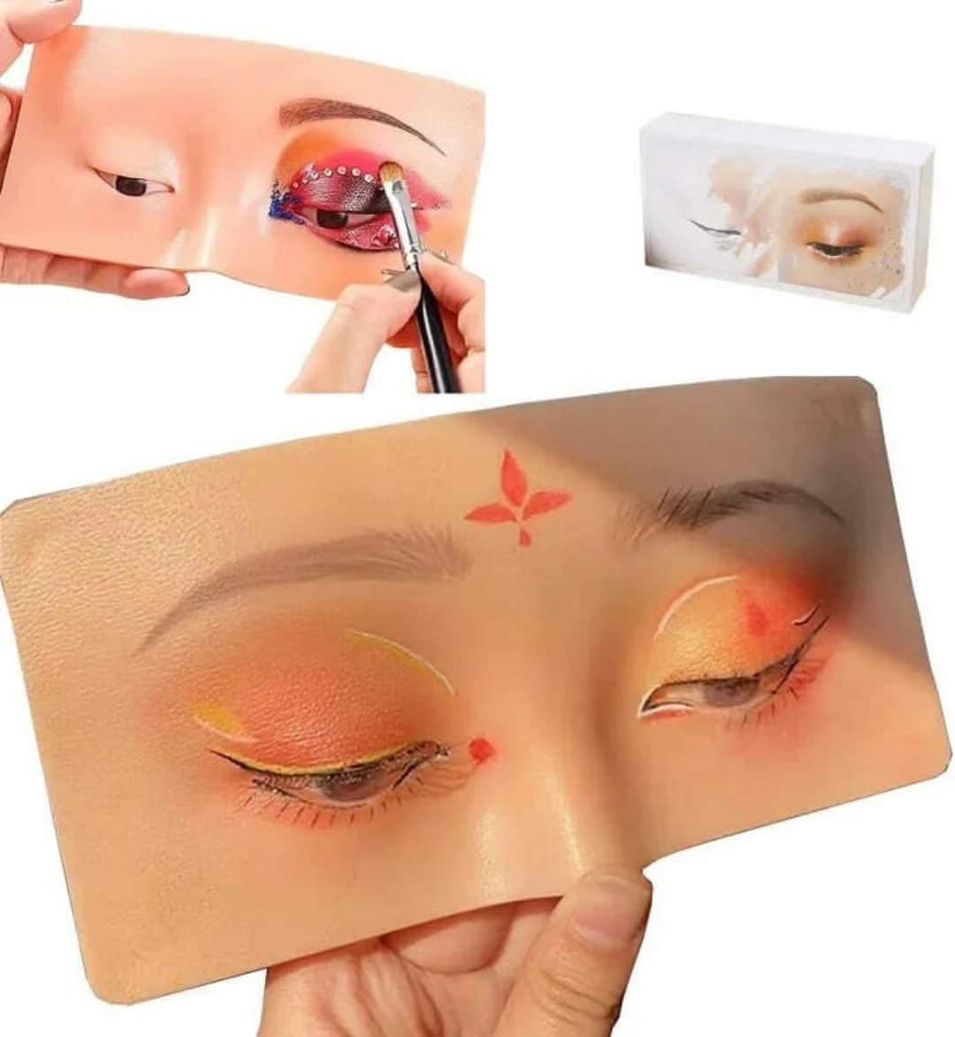 Makeup Practice Dummy Face – Reusable Silicone Eye Makeup Training Model for Beginners - Image 2