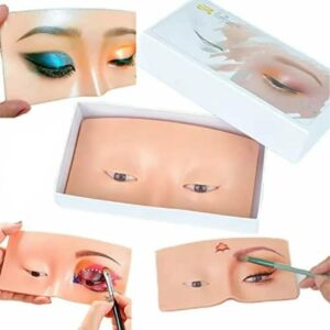Makeup Practice Dummy Face – Reusable Silicone Eye Makeup Training Model for Beginners