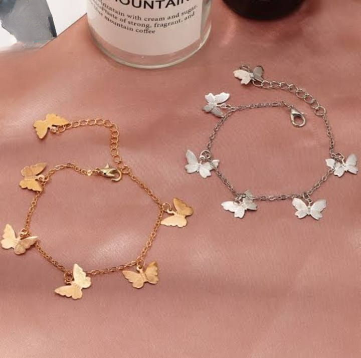 Beautiful Butterfly hand Charm BraceletPayal For Girls