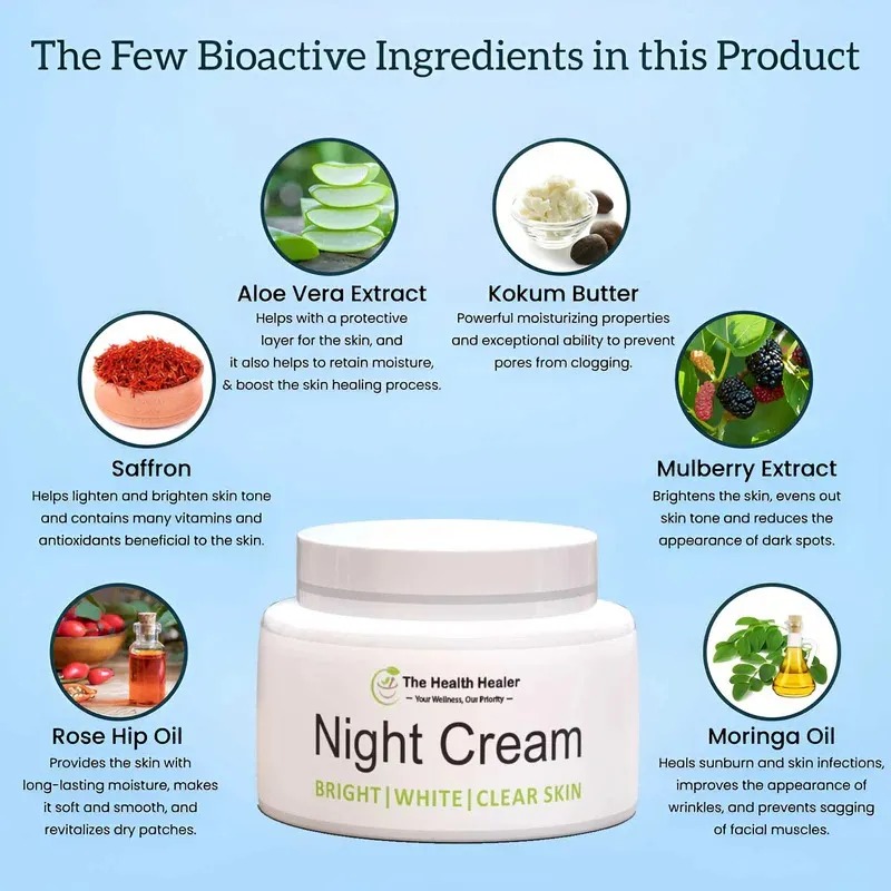 Pack of 2 The Health Healer Night Cream 50 Gram | Best Quality Cream | Night Cream