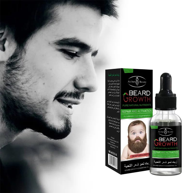 Aichun Beauty Organic Men Beard Growth Oil Concave Naturals Beard Oil 35 ML - Image 2