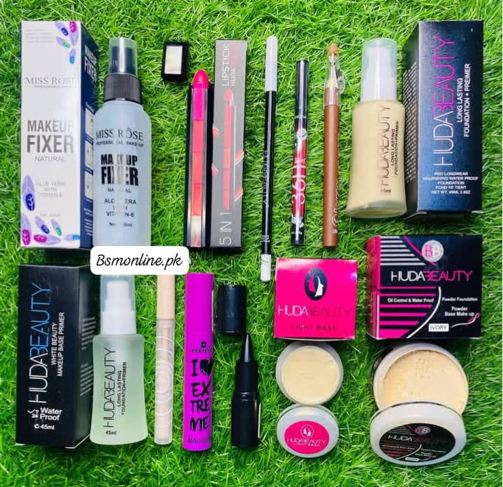 12 in 1 Makeup Deal Make-up Fixer +5 in 1 Lipstick + Eyeliner and many more for girls - Image 3