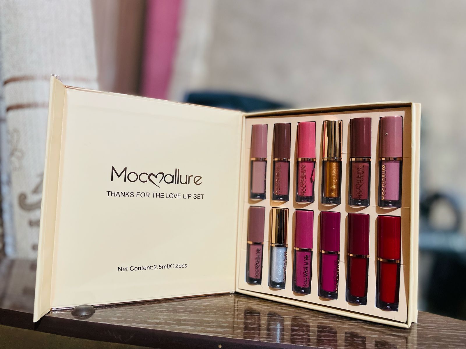 12 Pcs Mocallure Transparent Clear Lip Gloss | High Pigment Lipgloss Set | Best Quality Lipgloss Set - Image 2