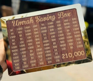 Umrah Saving Box – Saving Box – Box For Umrah Saving | Umrah Saving Box – Best Quality Umrah Saving Box – 210,000 Umrah Saving Box ( Random Design )