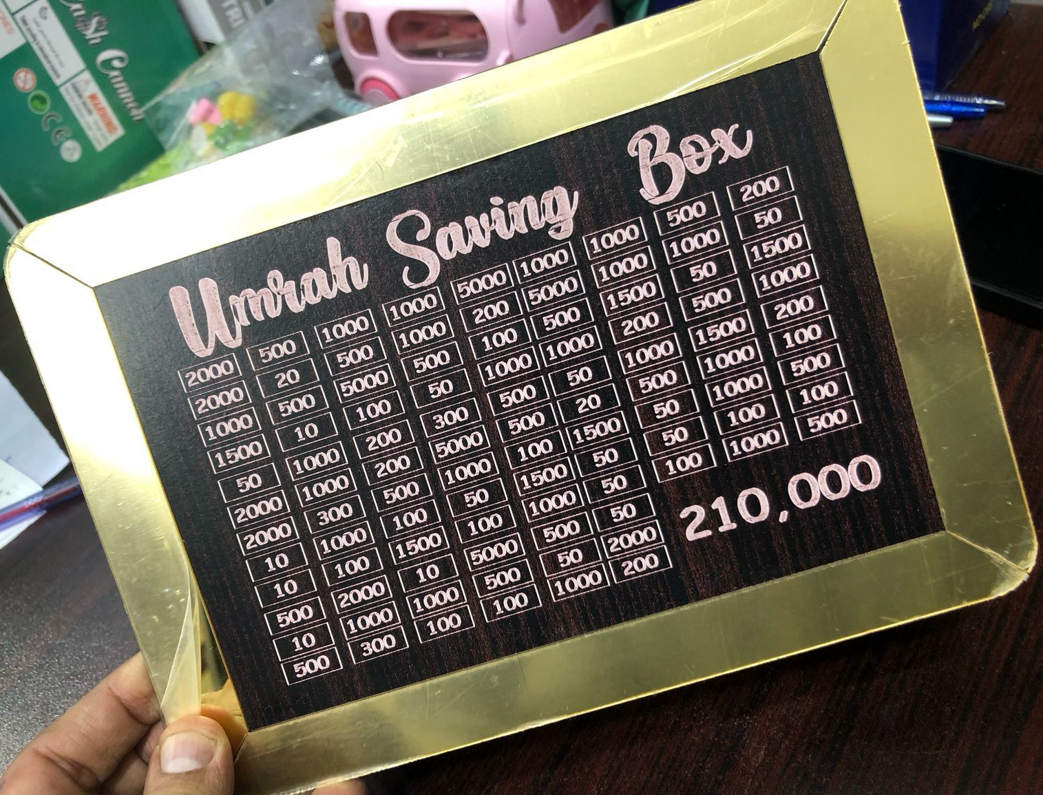 Umrah Saving Box - Saving Box - Box For Umrah Saving | Umrah Saving Box - Best Quality Umrah Saving Box - 210,000 Umrah Saving Box ( Random Design ) - Image 2