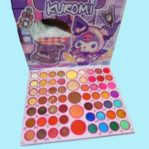 Kuromi 61-Color Eyeshadow Palette – High Pigment, Matte & Shimmer Shades for Creative Eye Looks