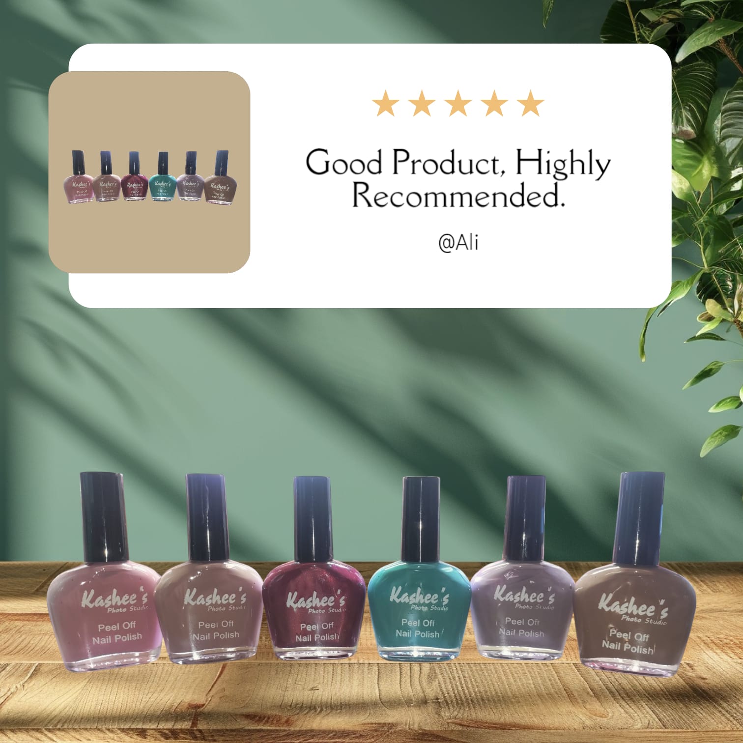 Pack Of 06 Kashee's Nail Polish - Kashee's Nail Paint For Girls - Kashee's Peel Off Nail Paint ( Random Color ) - Image 2