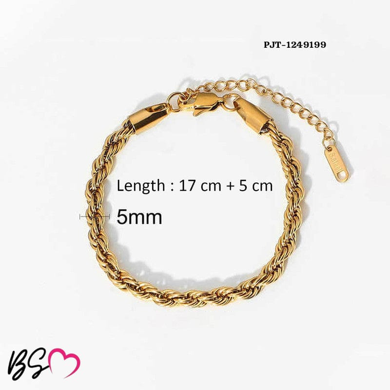 Golden Rope Bracelet / Anklet – Unisex Stylish Chain - Image 2