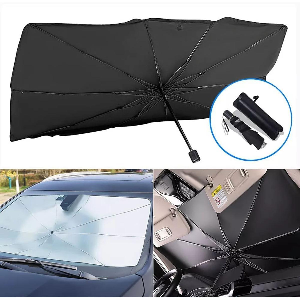 Universal Foldable Car Windshield Sun Shade Umbrella – UV Protection & Heat Insulation Cover - Image 2