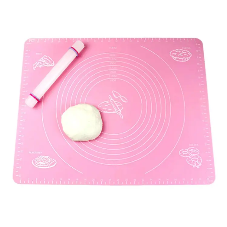 Silicone Baking Roti Mat With Measurements Heat Resistant | Non Stick Flour Rolling Mat | Baking Kneading Dough Pad - Big Size (Random Color) - Image 3