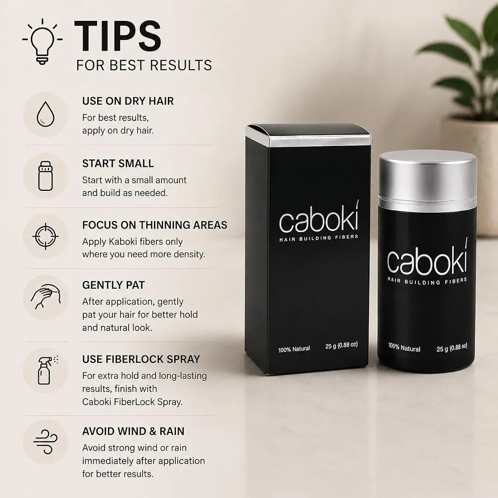 Caboki Hair Building Fibers, Adds Volume & Thickness, For Unisex - Cosmetic Product Designed For Hair Care - 25g - Image 3