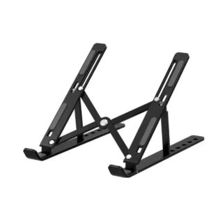 Portable & Foldable Aluminium Laptop Stand – Black