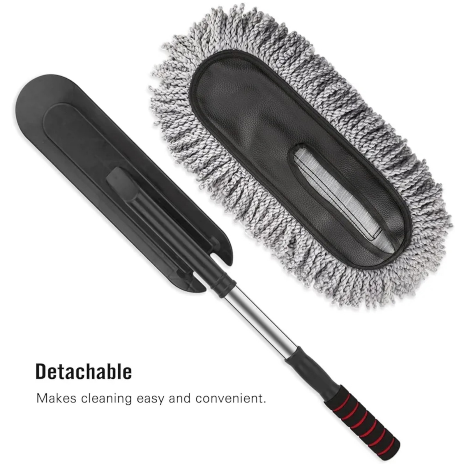 Car Wash Cleaning Brush Duster Dust Wax Mop Microfiber Telescoping Tool For Vehicle Exterior And Interior Cleaning - Image 3