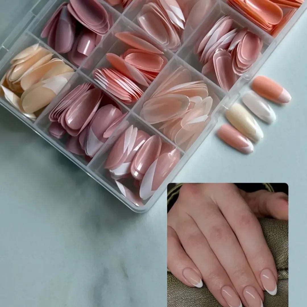 144 Pcs Multicolor False Nails Box Stylish Durable Easy To Use For Everyday Fashion Parties And Nail Art Designs - With Nail Glue - Image 2