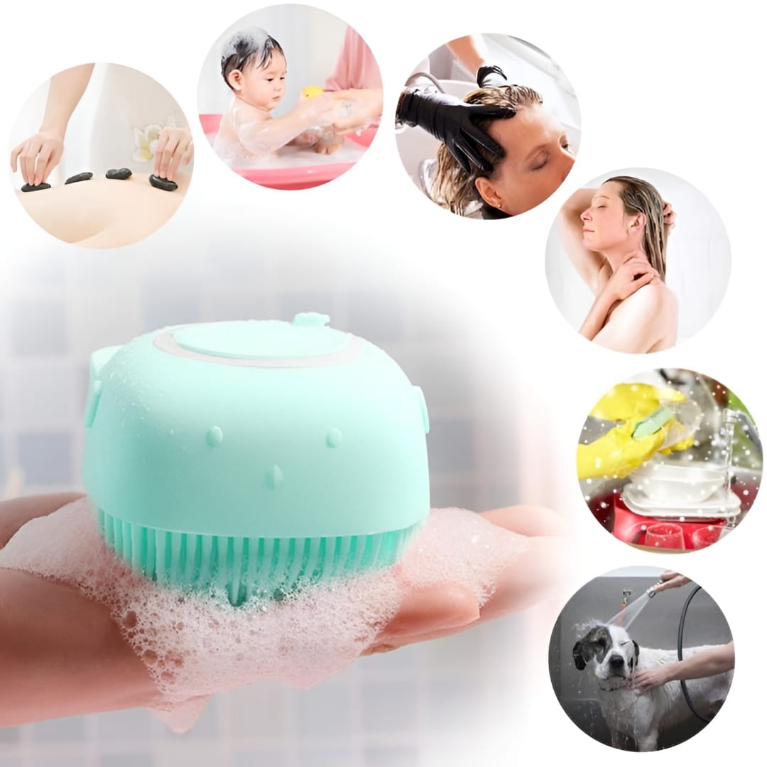 Silicone Bath Brush And Silicone Back Scrubber Care Bundle For Deep Cleansing And Gentle Body Care (Random Color) - Image 4