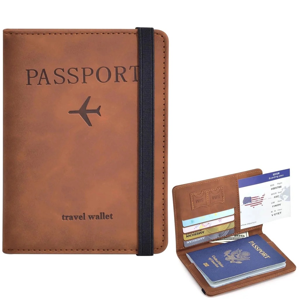 Passport Travel Wallet Organizer Durable Secure Multi Compartment Design For Passports Cards Money And Travel Essentials | Random Colour - Image 3
