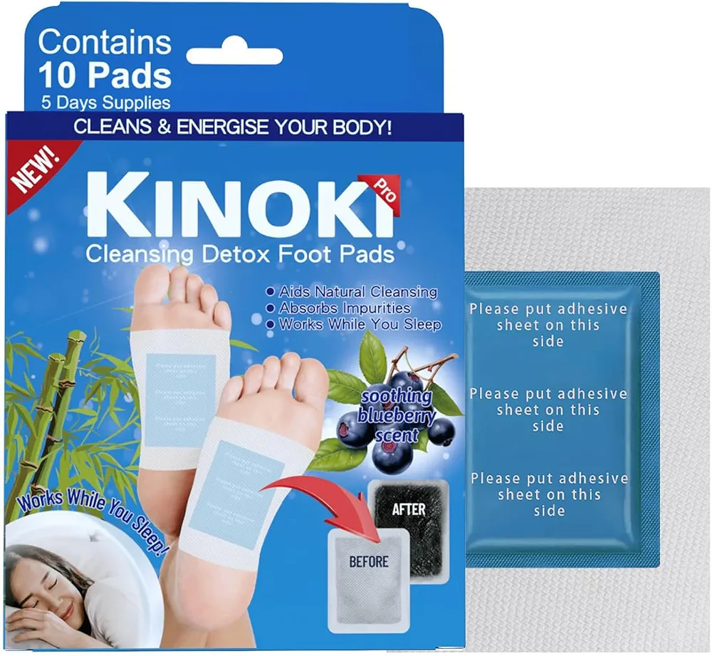 Kiyome Kinoki Detox Foot Pads | Pain-Free Cleansing Pads for Toxin Removal, Stress Relief & Improved Vital Organ Function | Red & Blueberry Variants (Random Variant) - Image 2