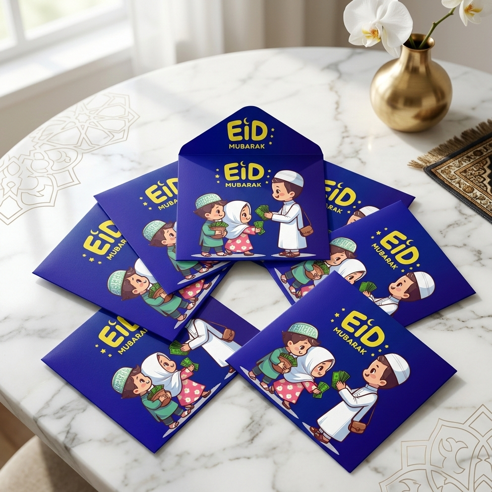 Eidi Envelope Pack of 8 – Premium Festive Cash Gift Envelopes for Eid - Image 4