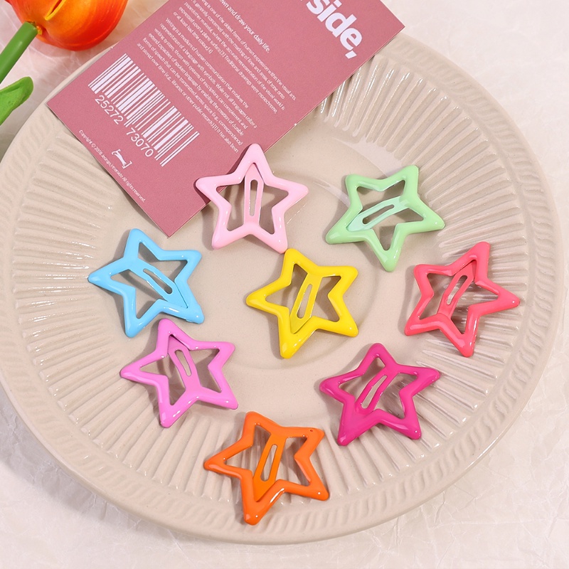 Pack Off 06 Star Design Girl Hair Clip | Hair Clip For Women | Best Quality Hair Clip ( Random Color ) - Image 3