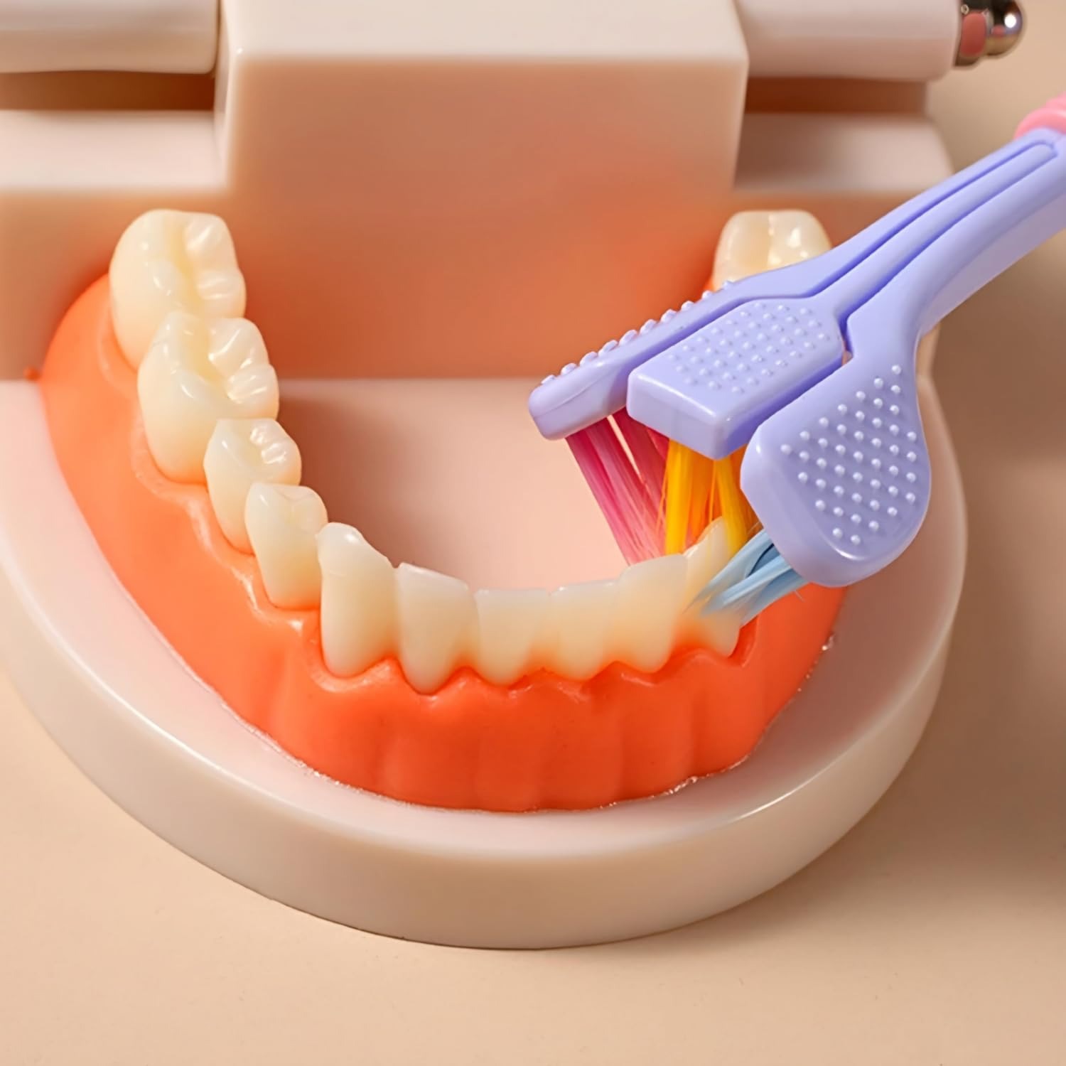 Three-Sided Ultra Soft Bristle Toothbrush – Gentle Oral Care Safety Teeth Cleaning Brush | Pack of 2 - Image 3