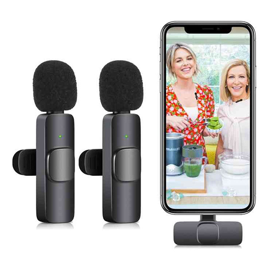 K9 Dual Wireless Microphone ORIGINAL Plug & Play FOR Type-C & IOS - Image 3