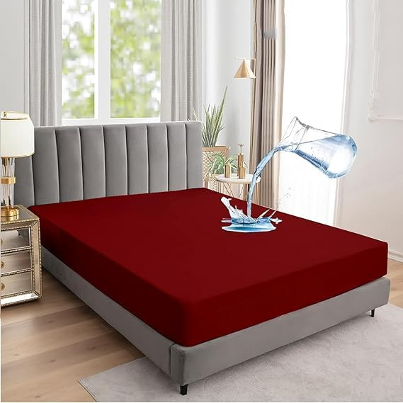 King Size Waterproof Mattress Cover | Breathable, Soft, Noiseless, And Dustproof Protection For Ultimate Bed Comfort And Hygiene (Random Color) - Image 4