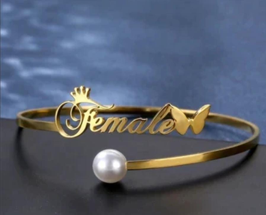 Customized Butterfly Name Kara Bracelet for Women β Personalized Adjustable Cuff Bangle | Customized Jewellery Gift - Image 5