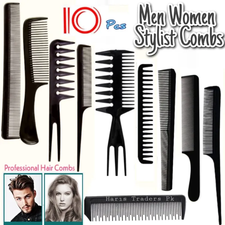 Professional Hairdressing Combs Set for Men & Women – Hair Styling & Detangling Kit | Barber Quality – Pack of 10 - Image 5