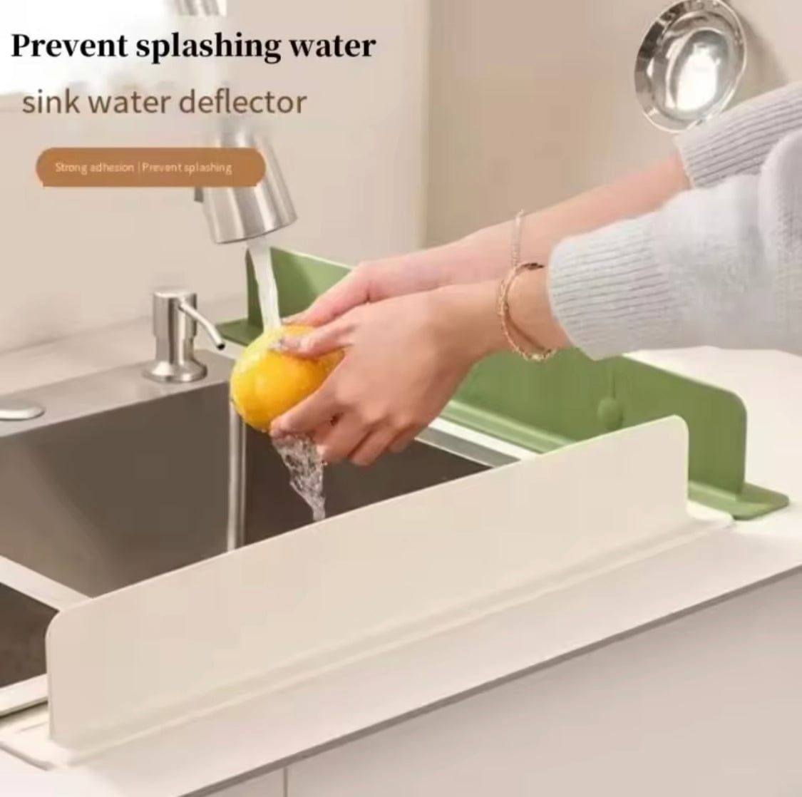 Silicone Sink Splash Guard for Kitchen – Adjustable Water Barrier