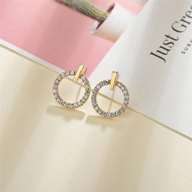 ZVT-168 Circle Zircon Korean Earrings – Elegant Fashion Jewellery, Stylish Accessory for Women - Image 2