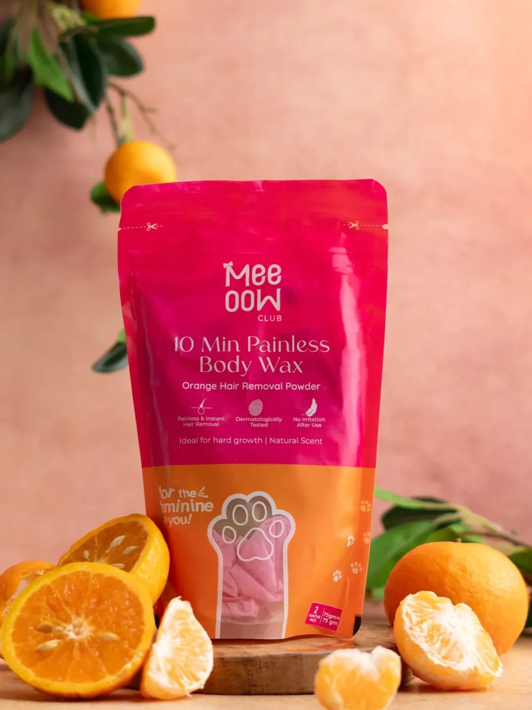 Meeoow Club 10 Min Painless Body Wax Orange Hair Removal Powder for Women - Image 3