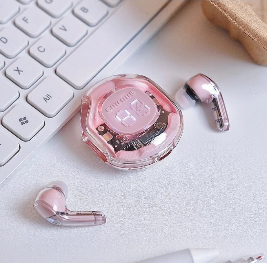Air39 Transparent Wireless Earbuds with cover | Bluetooth 5.3 TWS AirBuds with LED Display - Image 3