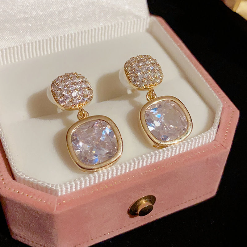 ZJE-163 Korean Zircon Crystal Earrings – Elegant Design, Stylish Fashion Jewellery for Women - Image 5