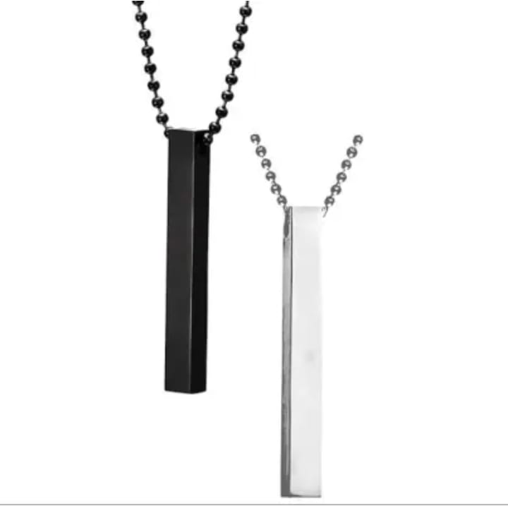 Boys Bar Necklace Pack Of 2 Materials Stainless Steel - Image 4