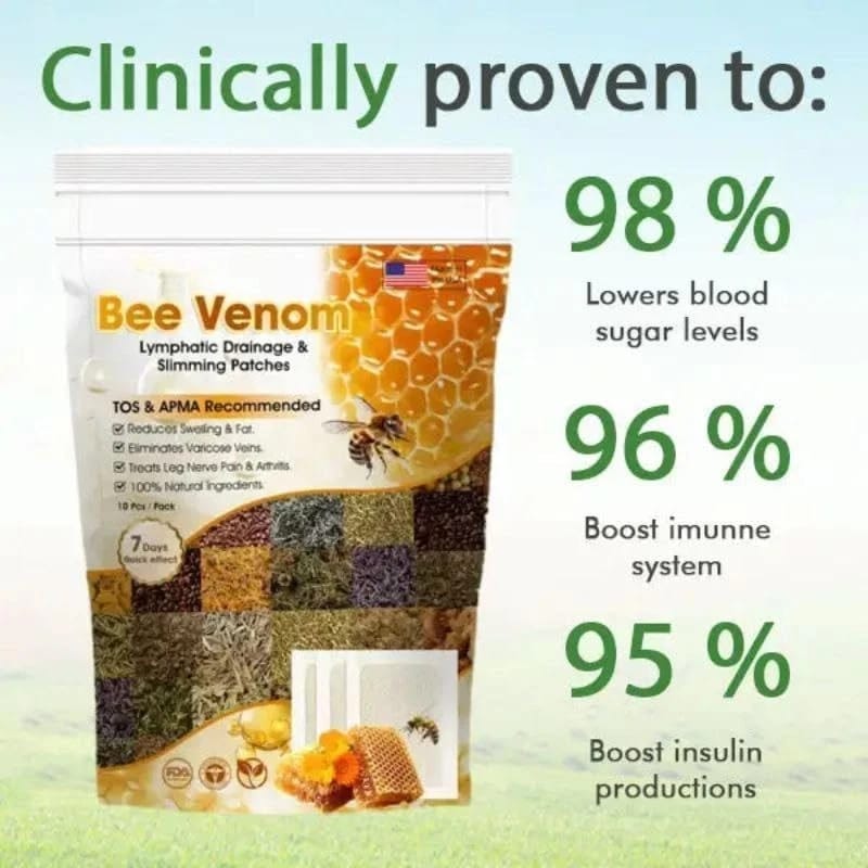 10 Pcs Bee Venom Detoxing Foot Patch - Natural Herbal Cleansing Adhesive Pads For Foot Care Wellness Relaxation And Revitalization Support - Image 2