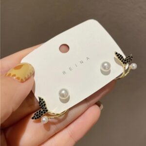 AUJ-939 Korean Fish Tail Earrings – Elegant Fashion Jewellery, Stylish Accessory for Women