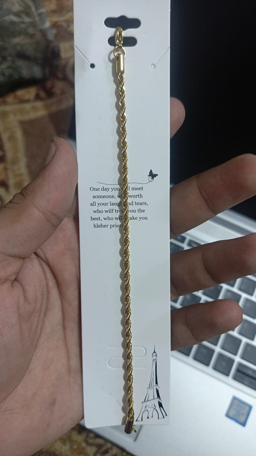 Golden Rope Bracelet / Anklet – Unisex Stylish Chain - Image 4
